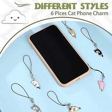 Cute Cat Phone Strap Lanyards For Case Strap Decoration Key Chain Mobile Phone Strap Phone Hanging Charms Gifts For Mother, Family, Friends, Birthday, Holiday Phone Charm, Phone Chain - Cat Phone Pendant - View 5