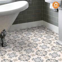 SUPSTICKER 12/36 件波西米亚风格图案地板贴纸，PVC 自粘地砖，即撕即贴，家居装饰防水防污易清洁，适用于卧室、门厅、阳台、楼梯间地板翻新，7.87x7.87 英寸/11.81x11.81 英寸 - 彩色 - 查看 11