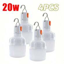 4pcs Rechargeable USB LED Light Bulb, Emergency Portable Lighting, Decorative Light Bulb, Suitable For Stage Lighting, Built-In Battery USB Charging, 400mAh Lithium Battery, Suitable For Cars, Bedrooms, Kindergartens, Bathrooms, Garages, Outdoor Use - 4 chiếc - Xem 1