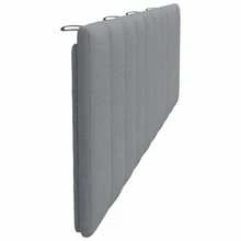 Kopfteil-Kissen "Hanko" Hellgrau 180 Cm Stoff - Xám - Xem 5