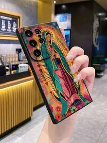 2pc Girl Praying Pattern Shockproof Phone Case Compatible With Apple, /Galaxy, Infinix, Redmi, OPPO, VIVO, RealmeFOR-YOUR-BELOVED-PHONE Christmas Gifts Christmas Gifts - Kiểu 1 (1 CÁI) - Xem 5