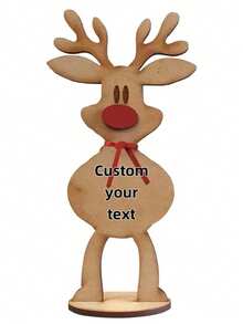1/3/5 Pieza/Set, Adornos personalizados de renos, personalización grabada con láser, adecuado para adornos personalizados de miembros de la familia, parejas, decoraciones de dormitorio, decoración interior, mejores amigos, decoraciones de dormitorio escolar, regalos de Navidad para compañeros de clase y maestros