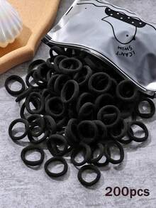 200 件/套实用简约小发带，适合返校季 - 黑色 - 查看 6