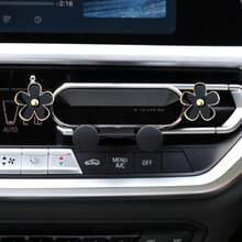 Soporte para teléfono de coche, diseño de clip de ventilación con flor, montaje horizontal y vertical en la rejilla de ventilación, estable y bloqueo automático, universal para navegación de coche - Unitalla - Ver 16