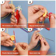 1 Set Crochet Kit, Includes Easy-To-Organize Storage Box, Multiple Combinations, Suitable For Beginners And Experts, Creative Craft DIY Knitting Tools (Random Color)