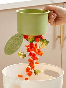 Over-The-Sink Hanging Basket. Residue-Filtering Mesh. Adjustable Hanging Feature. Debris Collection Bucket. Space-Saving Drain Basket. Single-Button Drainage And Independent Filtration System. Easy-To-Clean Sink Organizer For Kitchen And Bathroom. Durable Plastic Construction. Kitchen Sink Basket. Food Waste Disposal. Compact Design. Sturdy Structure. Ideal For Home Cooks.