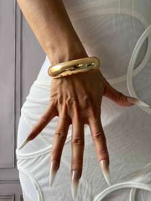 3件套/1件串珠手链，金色手链，宽手链，厚手链，手链套装，宽手链，女士手链，送她的礼物 - 金黃色 - 查看 10