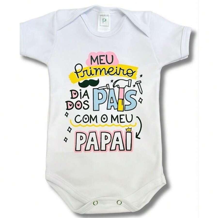 Body Temático Dia dos Ps, Msvrsr Bry Br Bry Bd Fantasia, roupa de bebe primeiro dia dos - Variação 30 - Visão 1
