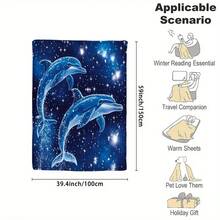 Soft And Comfortable Dolphin Blanket: Naps, Travel, And Festive Gifting - Available In 149.86cm X 99.06cm And 149.86cm X 129.54cm Sizes