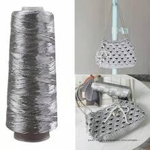 200g 细金银纱包芯线闪亮钩针钢丝球线金属手工编织 DIY 手提包钱包针线，1mm 包芯金银线，钩针线用于手工编织、编织、帽子、鞋子、靠垫和包包，非常适合 DIY 项目和礼物 - 彩色 - 查看 11