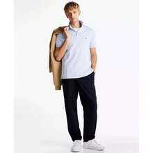 Tommy Hilfiger Men's Regular-Fit Ultra Soft Liquid Cotton Polo Shirts | Fall Fashion - Breezy Blue - View 2