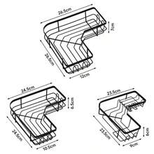 AceHome 3/4-Piece Bathroom Storage Rack No Drill Shower Caddy Set With Wall Stickers - SET OF 4 - View 4