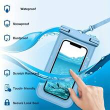 Large Waterproof Phone Bag, Waterproof Phone Case, Suitable For Phone 16 15 Pro Max, Galaxy S25 S24 S23 Ultra, IPX8 Waterproof Phone Protective Pouch, Essential For Beach And Travel - SJFST-pINK - View 3