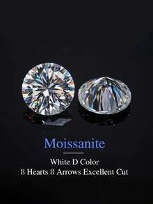 1pc 0.5ct-2ct Classic 6 Claw With Crushed Diamond Design D Color Moissanite Diamond Ring S925 Sterling Silver Ring Ladies Wedding Band Elegant Luxury Jewelry Gift Wedding Anniversary Gift - Silver - View 9