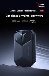 Lenovo Punto de acceso inalámbrico portátil universal de 3 redes WiFi 6 para automóvil 4G, modelo 2025 LM60, punto de acceso inalámbrico portátil universal Rescuer de 3 redes sin tarjeta SIM, negro - Negro - Ver 3
