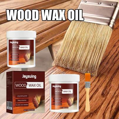 JAYSUING 100g Wood Furniture Floor Polishing Agent Anti-Corrosion Wood Wax Oil Furniture Cleaner Gentle Natural Ingredients Cleansing Wooden Floors Maintenance