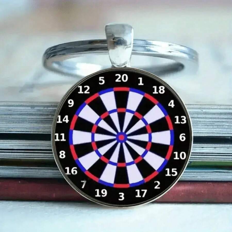 1 Piece Dart Board Shaped Keychain For Young Men And Women With Distinctive Silhouette And Edgy Personalized Look Adopting Exquisite Fine Craft Lightweight Portable Design As Delicate Bag Pendant And Daily Decor Ornament Easy To Collocate All Kinds Of Casual Outfits Ideal For Summer Seaside Beach Moments Graduation Season Events Travel Trips Holiday Retreats Outdoor Camping Vacation Gatherings Daily Commute Street Outfit Matching And Fine Gift Collection 2026 New Arrival Must-Have Fashion Keychain Charm - Style 1 - View 1