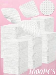 1000 pezzi di salviette rimuovi smalto senza lanugine - resistenti all'acetone, adatte per la preparazione delle unghie e la rimozione dello smalto gel, possono essere utilizzate anche per le estensioni ciglie, pulizia delle unghie senza acqua per uso in salone e domestico