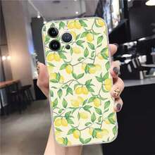 Custodia per telefono a forma di limone compatibile con 15, 14, 11, 12, 13 Mini, Pro, XS Max, 6, 7, 8 Plus, X, XR, SE 2020, custodia compatibile con Samsung Galaxy S17, S17 Pro, S17 Pro Max