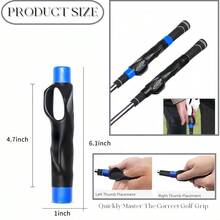 Grip Trainer, Training Aid, Grip Kit, Club Grips, Grip Trainer Club Design Swing Correction And Muscle Drills Accessories Gifts - 右手(灰色) - 查看 4