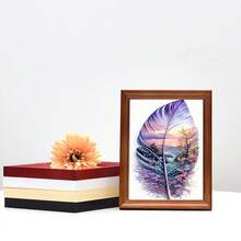 Large Feather Art Diamond Painting Kit, DIY Handcraft Diamond Painting Set, Vibrant Nature Themed Design, Soft Tones And Mountain Scenery, Frameless Creative Craft Gift, Suitable For Home Decor, Great For Entryway, Study, Bedroom, DIY Craft Kit | Vibrant Diamond Painting Kit | DIY Craft Kit, Feather Decor - Multicolor - View 12