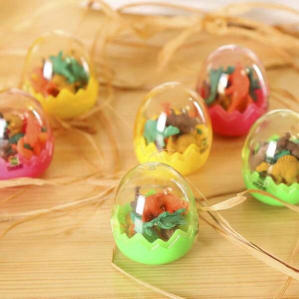 Zufällige Menge Dinosaurier-Ei-förmige Radiergummis, sortierte Farbeierschalen-Designs, Dinosaurier-Ei-Radiergummis, Schreibwaren-Radiergummi-Geschenke, süße Dinosaurier-Radiergummis, Schülerpreise, niedliche Radiergummis, Dinosaurier-förmige Radiergummis, Weihnachtsgeschenke, Weihnachten, Neujahr
