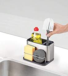 Soap Dish /Holder Joseph Joseph Surface Sink Caddy Stainless Steel Sponge Holder Organizer For Kitchen, Large, Grey - Xám - Xem 2