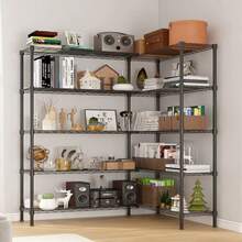 58''W  Adjustable  Storage Shelves 1500LBS  NSF  Wire Shelving Unit 5 Tier Metal Shelving For Storage Rack Shelves For Storage Heavy Duty Garage Shelf Pantry Shelves Kitchen Shelving,  58''W*71''H*