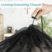 كيسان غسيل شبكيان قوي الجودة، مناسبان للغسيل الكبير، أكياس غسيل بحبال للجامعة والسكن الجامعي والسفر والمنزل والشقق، قطعتان