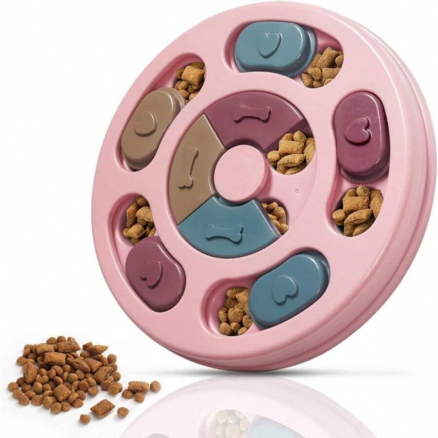 Dog PuzzlesDogs Food Puzzle Feeder Toys For IQ Training And Mental Enrichment Dog Treat Puzzle Pink - Hồng - Xem 1