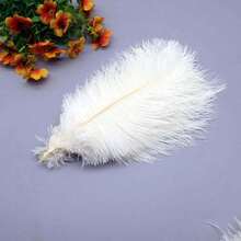 5 Stück 15-50cm künstliche Straußenfedern, schwarz und weiß, DIY Handwerks-Dekorationsfedern, geeignet für Weihnachten, Hochzeiten und Geschenkverpackung - Verschiedenfarbig - Übersicht 16