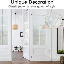 Frosted Window Privacy Film - Non Adhesive Static Cling Glass Stickers Sun UV Blocking Heat Control Door Covering Decals For Home Office - Multicolor - View 85
