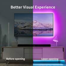 LED Lights For TV, 16.5ft TV Led Backlight For 45-75 Inch TVs RGB TV Backlight Behind Music Sync Bluetooth APP & Button Control TV LED Strip Lights USB Powered For Bedroom/Gaming - 9,6FT cho TV 32"-45" - Xem 12