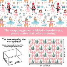 20in X 27in Christmas Nutcracker Print Gift Wrapping Paper, Vintage Cartoon Design, Suitable For Christmas, Children's Day, Birthday Party, Gift Box Packaging And DIY Crafts, Adds Festive Atmosphere To Elegant Gift Decorations
