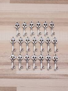 20pcs 26x9mm(1.02x0.35inch) Skull Heart Key Charms Pendant For DIY Jewelry Making Necklace Keychain Phone Chain Bracelet Making Accessories Handmade Craft Making Findings - Skull Key - View 4
