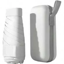 مظلة سفر صغيرة للحقيبة مع حافظة، مظلة صغيرة مضادة للأشعة فوق البنفسجية، خفيفة الوزن محمولة مقاومة للرياح للنساء والرجال والأطفال