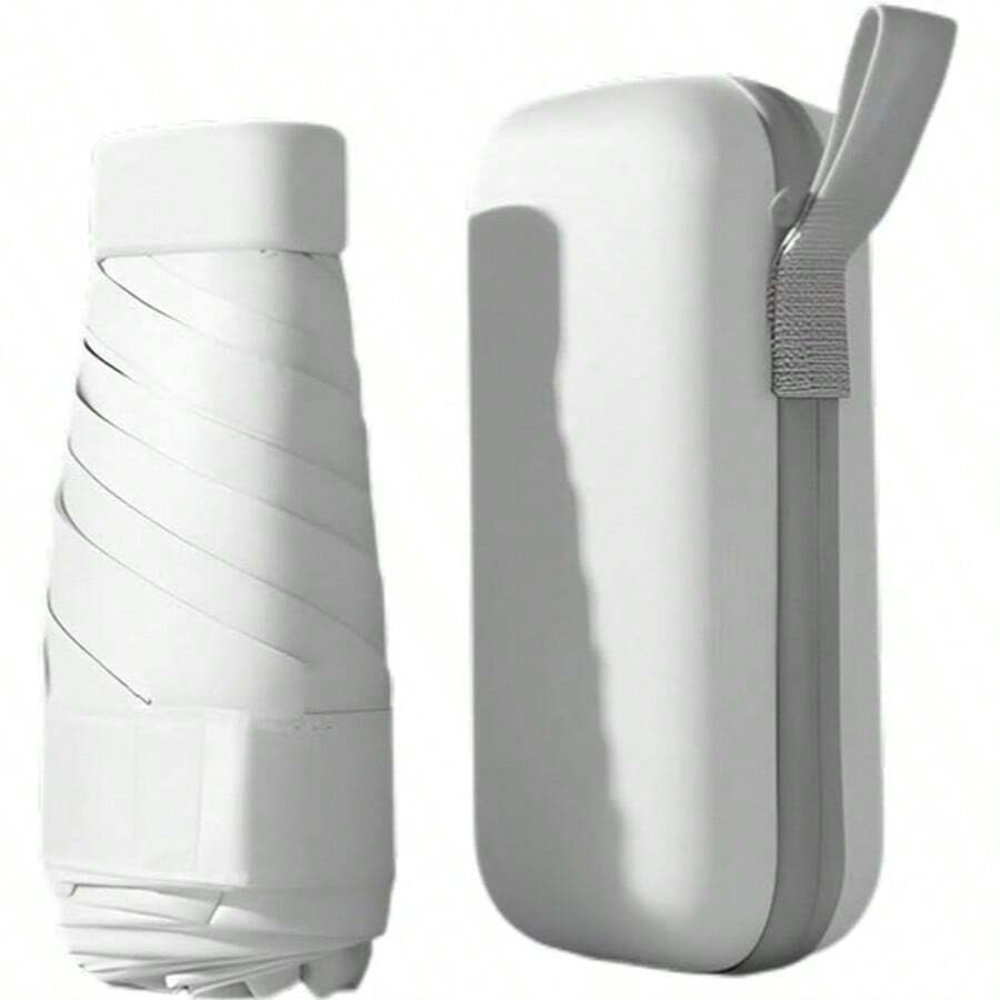 مظلة سفر صغيرة للحقيبة مع حافظة، مظلة صغيرة مضادة للأشعة فوق البنفسجية، خفيفة الوزن محمولة مقاومة للرياح للنساء والرجال والأطفال