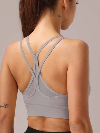 1pc Elastic Sports Yoga Bra, Fitness Outdoor Activities view 4