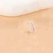 1 buc Set de cleme simple pentru ureche cu strasuri, bijuterii versatile de vară pentru femei, cadou pentru iubită