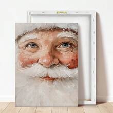 1 Stück, Leinwandkunst, gerahmte Weihnachtswanddekoration, Vintage Weihnachtsmannmütze Wandbehang, Vintage Ölgemälde des Weihnachtsmanns, Weihnachtsgeschenkbox, Winterlandschaft, Weihnachtsdekoration für Zuhause, Weihnachtsposter, Raumdekoration, Deko für Studentenwohnheim, Schlafzimmerdekoration, Wohnzimmerdekoration, Badezimmerdekoration, Küchendekoration, Bürodekoration, Weihnachtsgeschenke