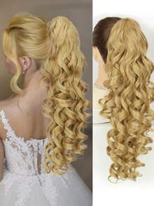 Claw Ponytail Extension Hair Accessories 22 Inch Long Deep Wave Heat Resistant Fiber Synthetic Ponytail Hairpiece For Women Girls Daily Used & Parties - Multicolor - View 14