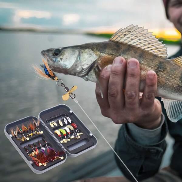 25 piezas Surtido de señuelos de pesca con mosca
