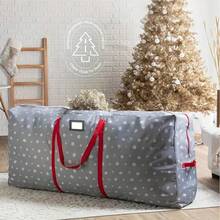 Premium Christmas Tree Storage Bag, Holds Up To 165 Cm Detachable Artificial Trees, Made Of Tear-Resistant Oxford Fabric, Festive Bags With Modern Design, Durable Handles And Double Zippers, Tree Storage - Grey - View 2