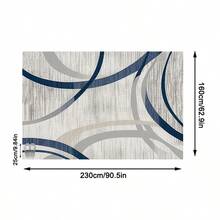 1pc Modern Minimalist Abstract Geometric Line Area Rug, Lightweight Plush Faux Wool Rug, Machine Washable Carpet For Living Room, Bedroom, Bathroom, Entryway - Suitable For Christmas Decor, 700GSM, Indoor/Outdoor Use, Home Decor - Multicolor - View 18