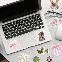100pcs Vintage Watercolor Travel Stickers, Cute Cartoon Animal & Food Stickers, Fashion Sticker Pack, Waterproof Vinyl Stickers For Water Bottles, Laptops, Notebooks, Phones, Luggage, Journals, Fridges, Cups, Etc. - D - View 6