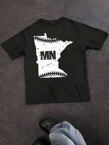 Minnesota Baseball T-Shirt - 黑色 - 查看 1