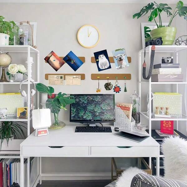 8 artículos + 30 clips de papel / Hombre/Mujer / Tablero de notas de oficina / Tablero de recordatorios de escritorio de oficina / Soporte avanzado para notas adhesivas de escritorio / Tablero de exhibición autoadhesivo de pie / Escuela / Hogar / Oficina