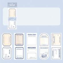 Vintage Symmetrical Floral Memo Pads, French Island Series Scrapbooking Decorative Papers, Tear-Off Style Decorative Underlayment, Literary Style Diary Decorative Materials