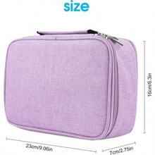 PUBAMALL Estuche de lpices con cremallera de alta capacidad, 72 ranuras Multifuncional Bolgrafos de gran capacidad Porta fundas con 2 fundas extrables Prpura - Púrpura - Ver 5