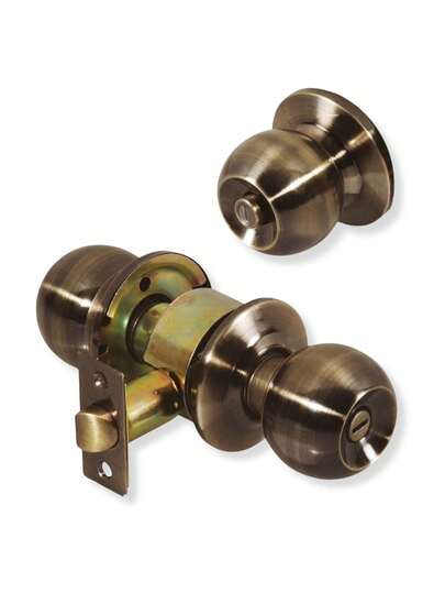 Cerradura Chapa Perilla Puerta Baño Pomo Laton Antiguo Accesorios Hogar Casa